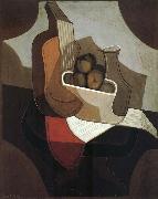 Juan Gris the red blanket  on the table Sweden oil painting artist